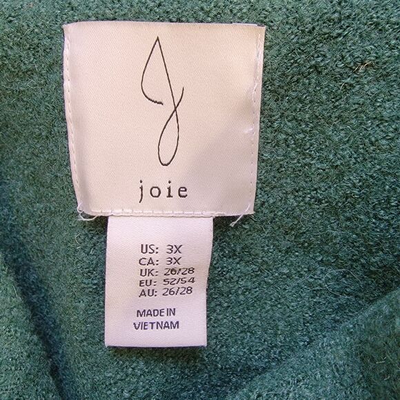 Joie NWOT Boiled Wool Blend Jacket Shacket Green Button Up Pockets Plus Size 3x - Picture 7 of 16